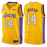 Maillot Los Angeles Lakers Brandon Ingram #14 2017-18 Jaune