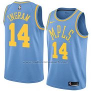 Maillot Los Angeles Lakers Brandon Ingram #14 Classic 2017-18 Bleu