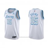 Maillot Los Angeles Lakers Jabari Brown #15 Ville 2021-22 Blanc