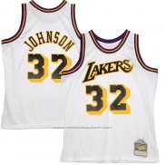 Maillot Los Angeles Lakers Magic Johnson #32 Mitchell & Ness1984-85 Blanc