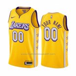 Maillot Los Angeles Lakers Personalizad Ville 2019-20 Jaune