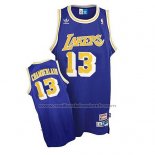 Maillot Los Angeles Lakers Wilt Chamberlain #13 Retro Bleu