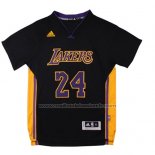 Maillot Manche Courte Los Angeles Lakers Kobe Bryant #24 Noir