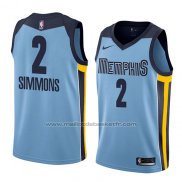 Maillot Memphis Grizzlies Kobi Simmons #2 Statement 2018 Bleu