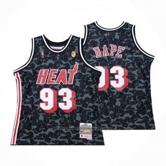 Maillot Miami Heat Bape #93 Hardwood Classic Noir