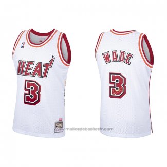 Maillot Miami Heat Dwyane Wade #3 Hardwood Classics Blanc