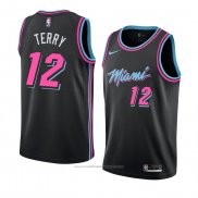 Maillot Miami Heat Emanuel Terry #12 Ville 2018-19 Noir