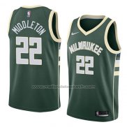 Maillot Milwaukee Bucks Khris Middleton #22 Icon 2018 Vert