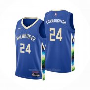 Maillot Milwaukee Bucks Pat Connaughton #24 Ville 2022-23 Bleu