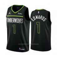 Maillot Minnesota Timberwolves Anthony Edwards #1 Statement 2022-23 Noir