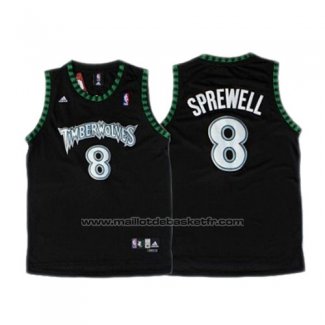 Maillot Minnesota Timberwolves Latrell Sprewel #8 Retro Noir