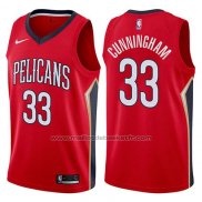 Maillot New Orleans Pelicans Dante Cunningham #33 Statement 2017-18 Rouge