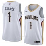 Maillot New Orleans Pelicans Jameer Nelson #1 Association 2018 Blanc