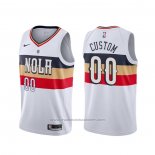 Maillot New Orleans Pelicans Personnalise Earned Blanc
