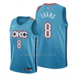 Maillot Oklahoma City Thunder Jawun Evans #8 Ville Bleu