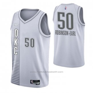 Maillot Oklahoma City Thunder Jeremiah Robinson-earl #50 Ville 2021-22 Blanc