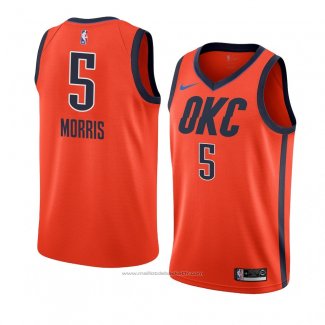 Maillot Oklahoma City Thunder Markieff Morris #5 Earned 2018-19 Orange