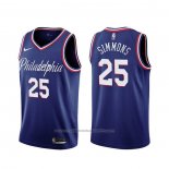 Maillot Philadelphia 76ers Ben Simmons #25 Ville 2019-20 Bleu