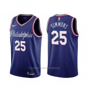 Maillot Philadelphia 76ers Ben Simmons #25 Ville 2019-20 Bleu