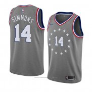 Maillot Philadelphia 76ers Jonathon Simmons #14 Ville 2018-19 Gris