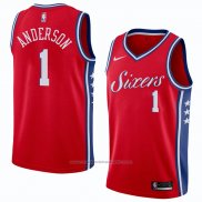 Maillot Philadelphia 76ers Justin Anderson #1 Statement 2018 Rouge