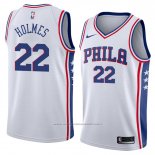 Maillot Philadelphia 76ers Richaun Holmes #22 Association 2018 Blanc