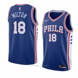 Maillot Philadelphia 76ers Shake Milton #18 Icon 2017-18 Bleu