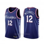 Maillot Philadelphia 76ers T.j. Mcconnell #12 Ville 2019-20 Bleu