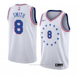 Maillot Philadelphia 76ers Zhaire Smith #8 Earned 2018-19 Blanc
