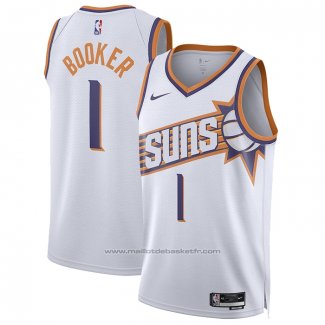 Maillot Phoenix Suns Devin Booker #1 Association 2023-24 Blanc