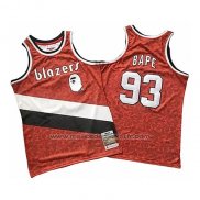 Maillot Portland Trail Blazers Bape #93 Mitchell & Ness 1983-84 Rouge