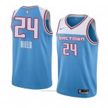 Maillot Sacramento Kings Buddy Hield #24 Ville 2018-19 Bleu