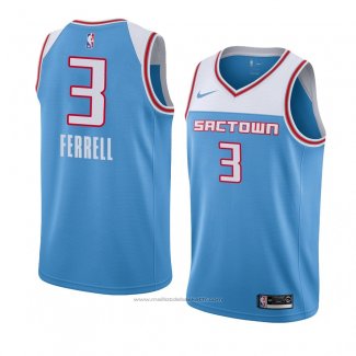 Maillot Sacramento Kings Yogi Ferrell #3 Ville 2018-19 Bleu