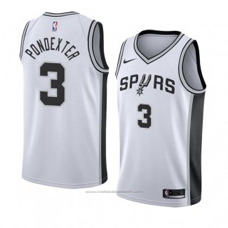 Maillot San Antonio Spurs Quincy Pondexter #3 Association 2018 Blanc