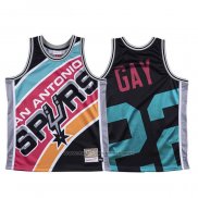 Maillot San Antonio Spurs Rudy Gay #22 Mitchell & Ness Big Face Noir