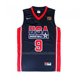 Maillot USA 1992 Michael Jordan #9 Noir