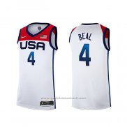 Maillot USA 2021 Bradley Beal #4 Blanc