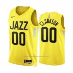 Maillot Utah Jazz Jordan Clarkson #00 Icon 2022-23 Jaune