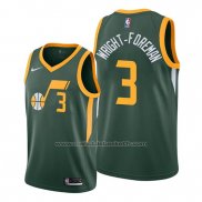 Maillot Utah Jazz Justin Wright-Foreman #3 Earned 2019-20 Vert