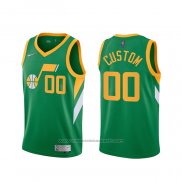 Maillot Utah Jazz Personnalise Earned 2020-21 Vert