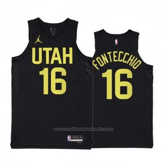 Maillot Utah Jazz Simone Fontecchio #16 Statement 2022-23 Noir