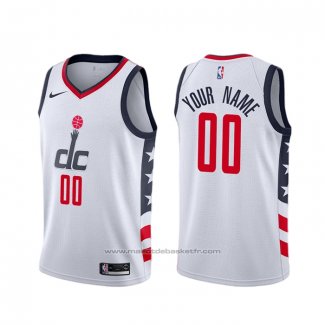 Maillot Washington Wizards Personnalise Ville Blanc2