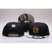 Casquette Brooklyn Nets Snapback Gris Noir