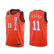 Maillot 2020 Rising Star Trae Young #11 USA Rouge