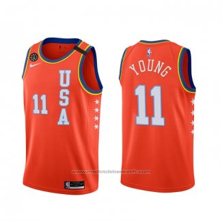 Maillot 2020 Rising Star Trae Young #11 USA Rouge