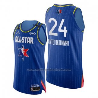 Maillot All Star 2020 Bucks Giannis Antetokounmpo #24 Bleu