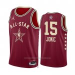 Maillot All Star 2024 Denver Nuggets Nikola Jokic #15 Rouge