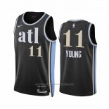 Maillot Atlanta Hawks Trae Young #11 Ville 2023-24 Noir