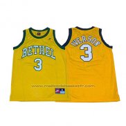 Maillot Bethel Allen Iverson #3 Retro Jaune