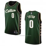 Maillot Boston Celtics Jayson Tatum #0 Ville 2022-23 Vert